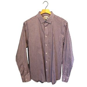 Old Navy Checkered Slim Fit Button Down Long Sleeve Collared Shirt Large